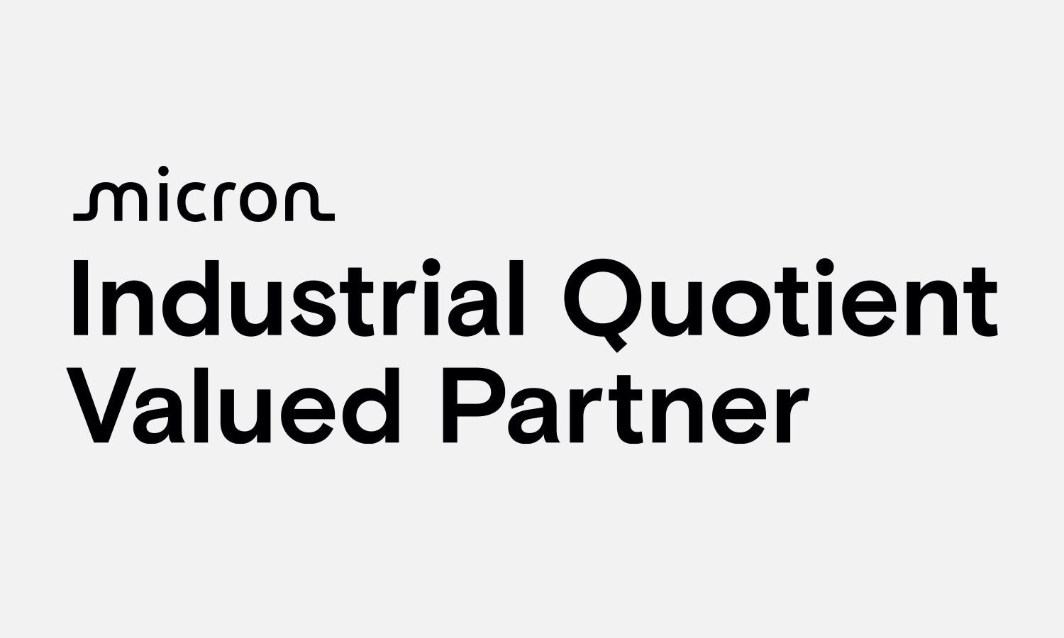 Industrial Quotient Valued Partner logo lockup